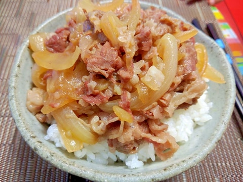 昨日の肉じゃがで簡単！牛丼